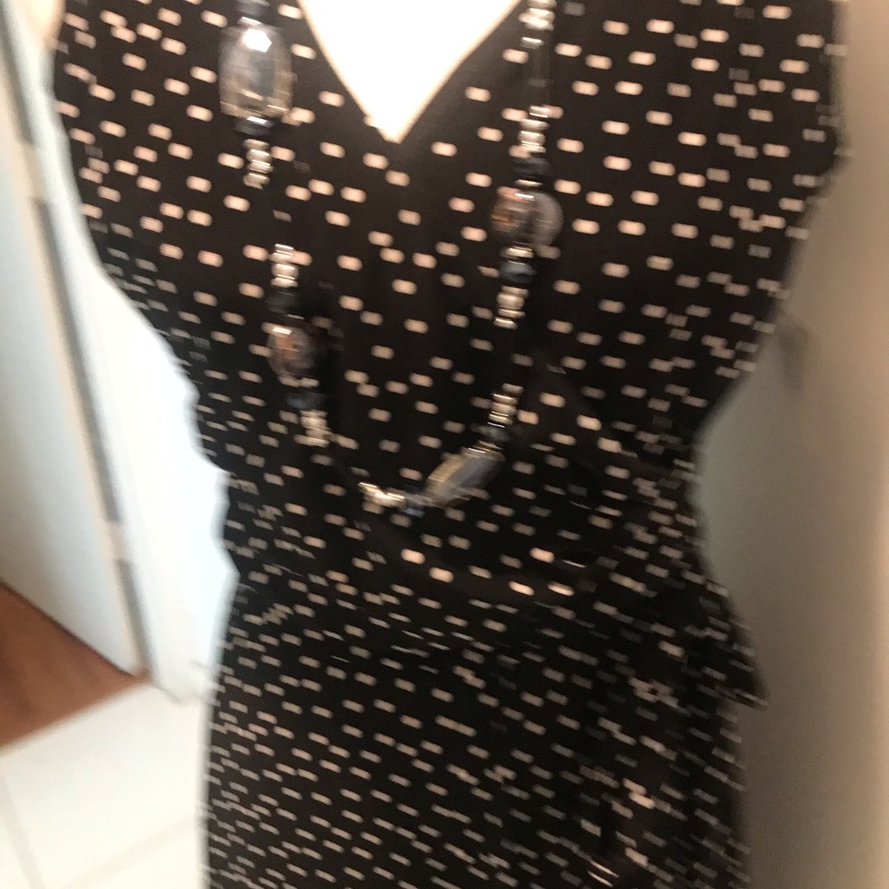 NWT Anne Klein Black & White Polka Dot  Dress 10 - Picture 4 of 4